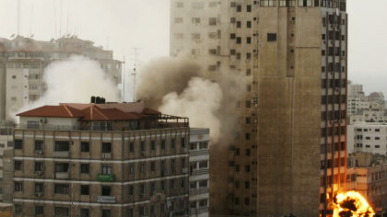Explosiones en edificios de Gaza el pasado 19 de noviembre.