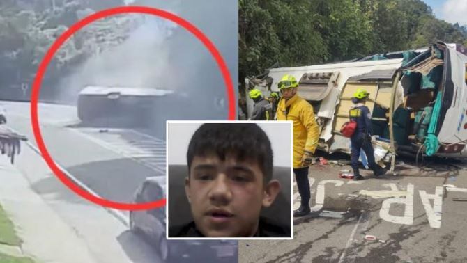 Andrés sobrevivió al accidente en la vía Bogotá-La Mesa