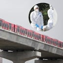 Imagen referencia del Metro de Bogotá y un levantamiento de cadáver.