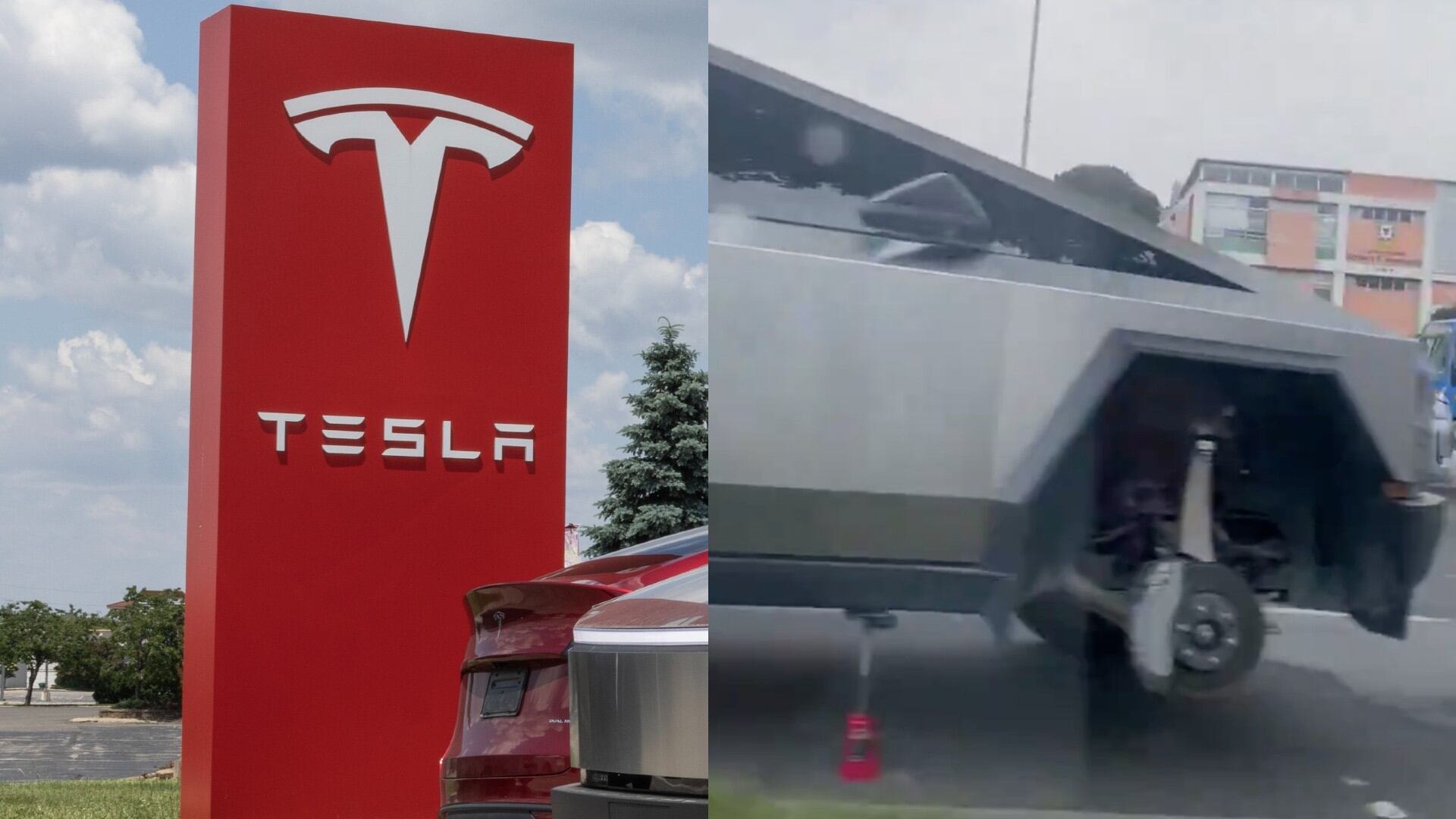 Un video grabado en Bogotá mostró a una Tesla Cybertruck  pasando apuros por un problema mecánico.