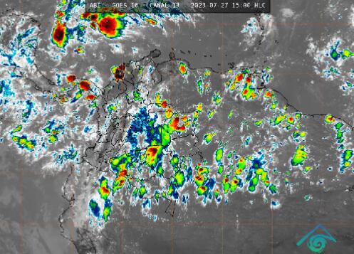 La onda tropical que se originó en el Caribe.