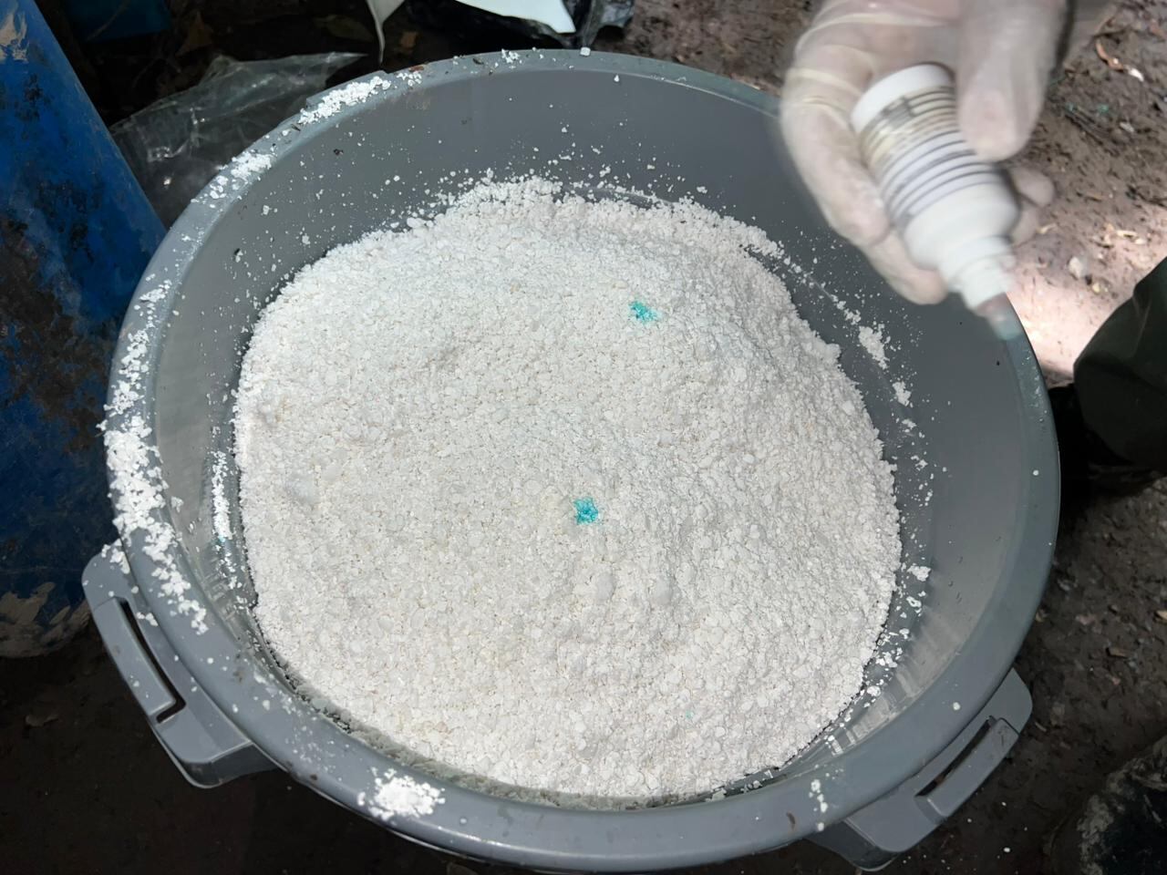 Laboratorio de cocaína abandonado por el ELN en Catatumbo.