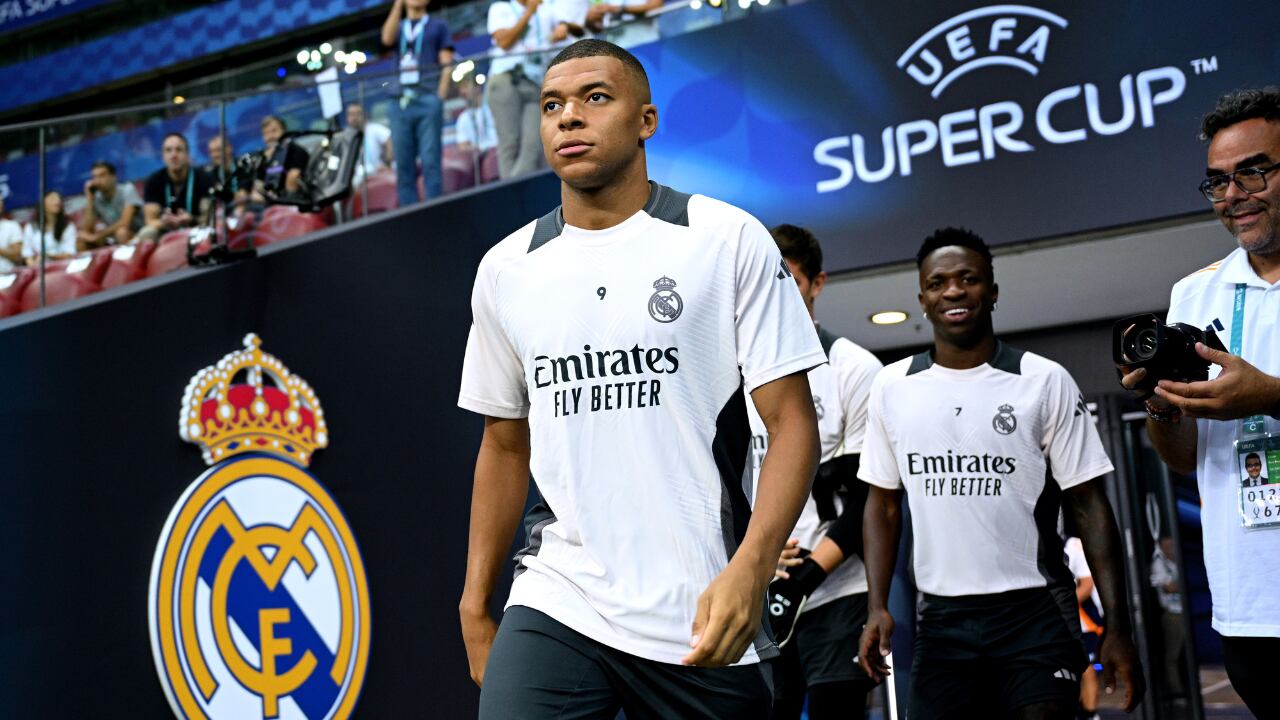 Decisión de última hora del Real Madrid con Kylian Mbappé a minutos de la Supercopa de Europa.