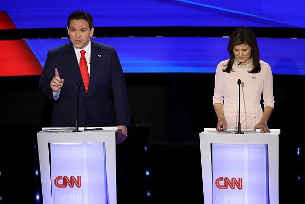 El ex presidente Donald Trump cumplió con los requisitos para participar en el debate, pero optó por no participar y apareció en un ayuntamiento de Fox News. (Foto de Tom Brenner para The Washington Post vía Getty Images)