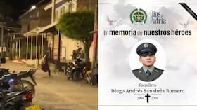 El momento del ataque y el uniformado que murió en los hechos.
