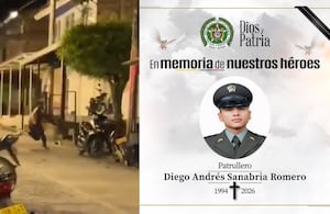 El momento del ataque y el uniformado que murió en los hechos.