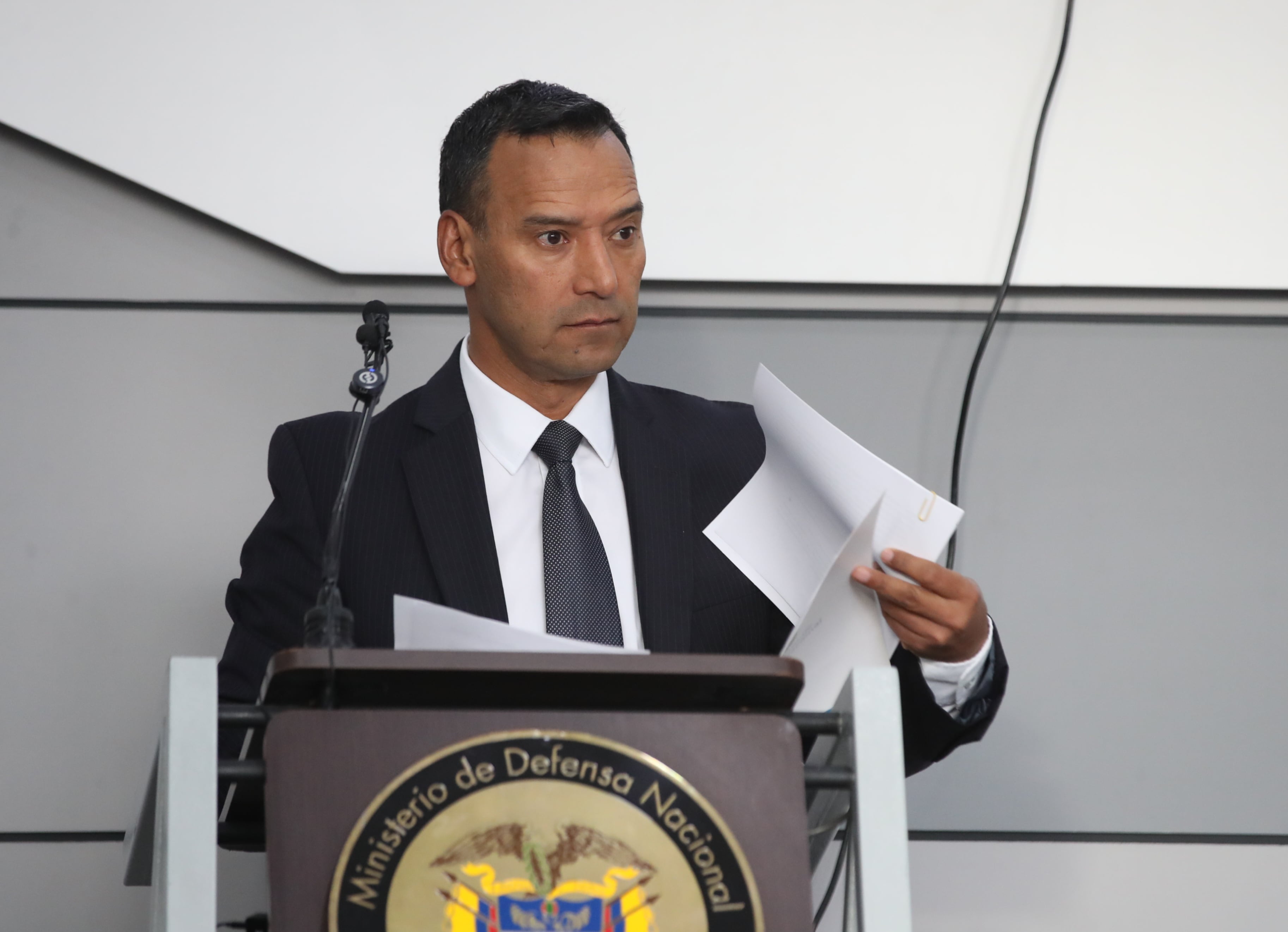 Rueda de prensa Ministro Pedro Sánchez - en Indumil Bogotá 6 agosto 2025