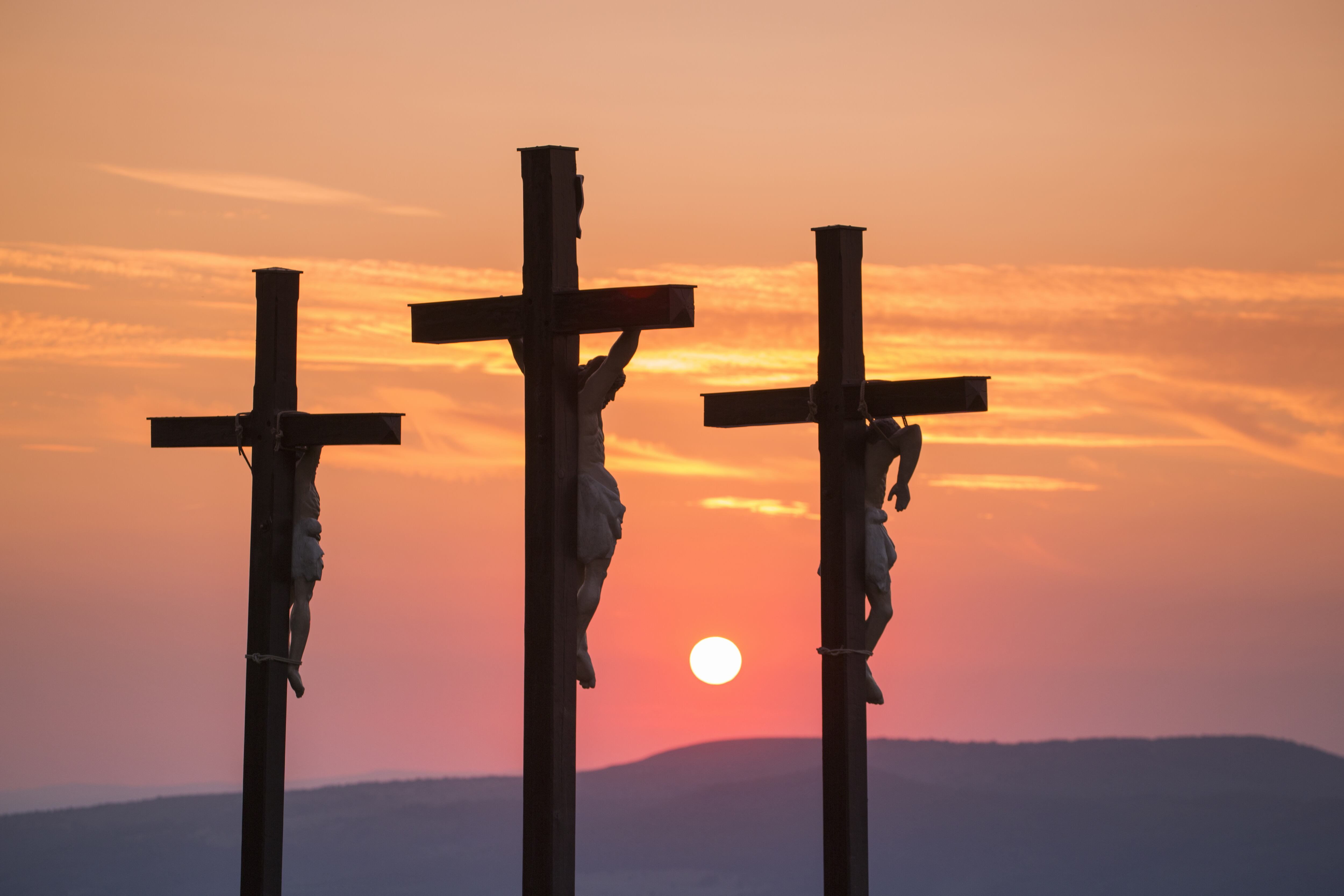 Crucifixión de Jesucristo en el Monte de los Olivos, en Jerusalén.