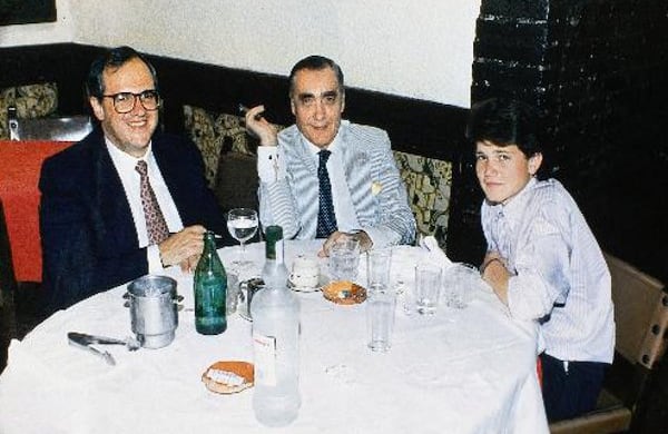 Ernesto Samper, Julio Mario Santo Domingo y Daniel Samper, en una foto tomada en agosto del 1991.
