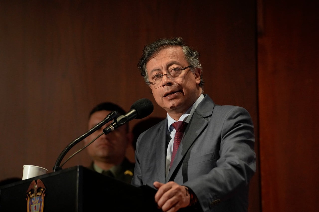 El presidente Gustavo Petro durante la conmemoración de los 9 años del Acuerdo de Paz.