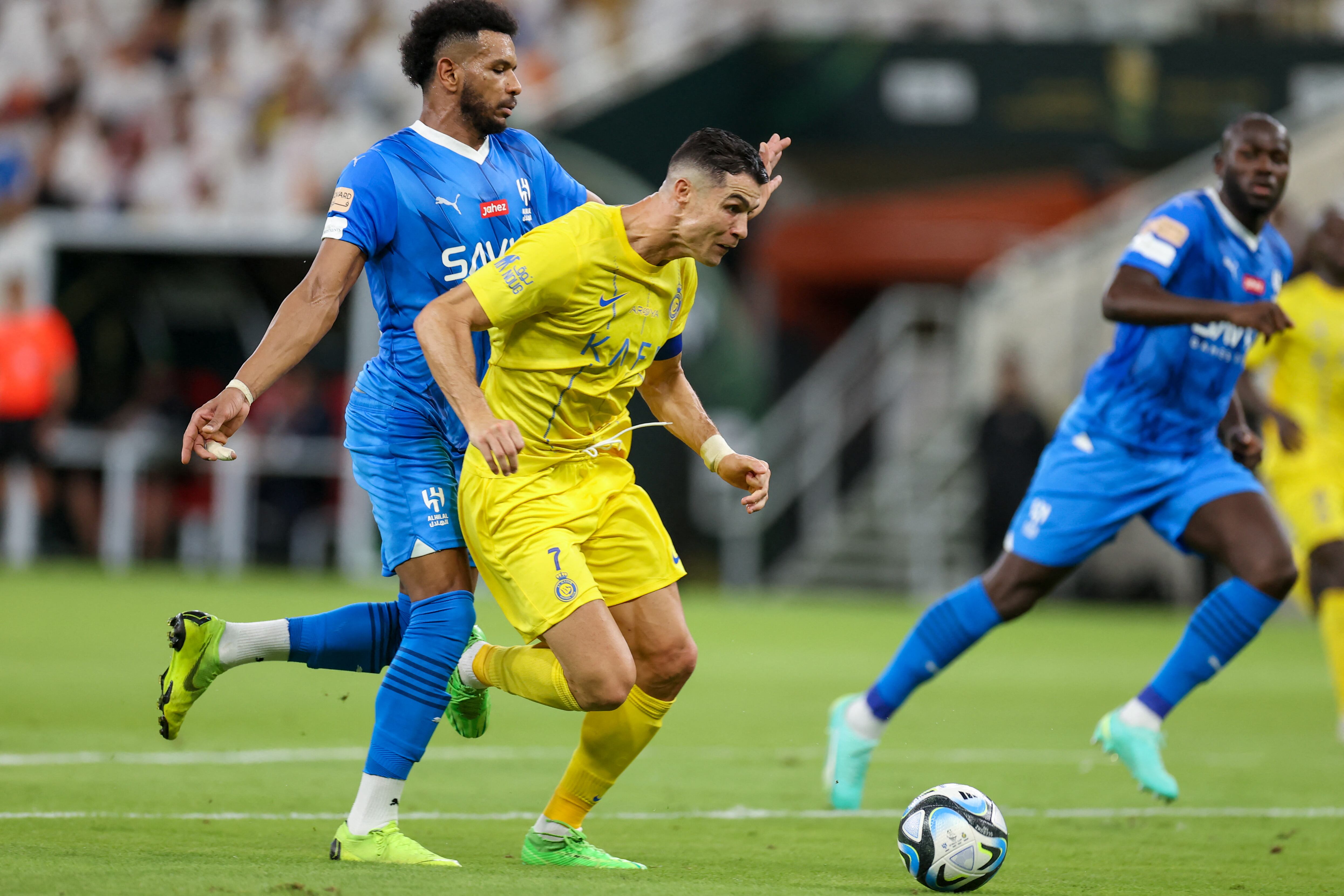 Cristiano Ronaldo en el partido Al Hilal vs Al-Nassr por la final de la Copa del Rey.