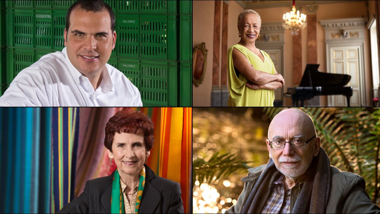 Luis Alberto Villegas, Teresa Gómez, Cecilia Duque y Julio Carrizosa.