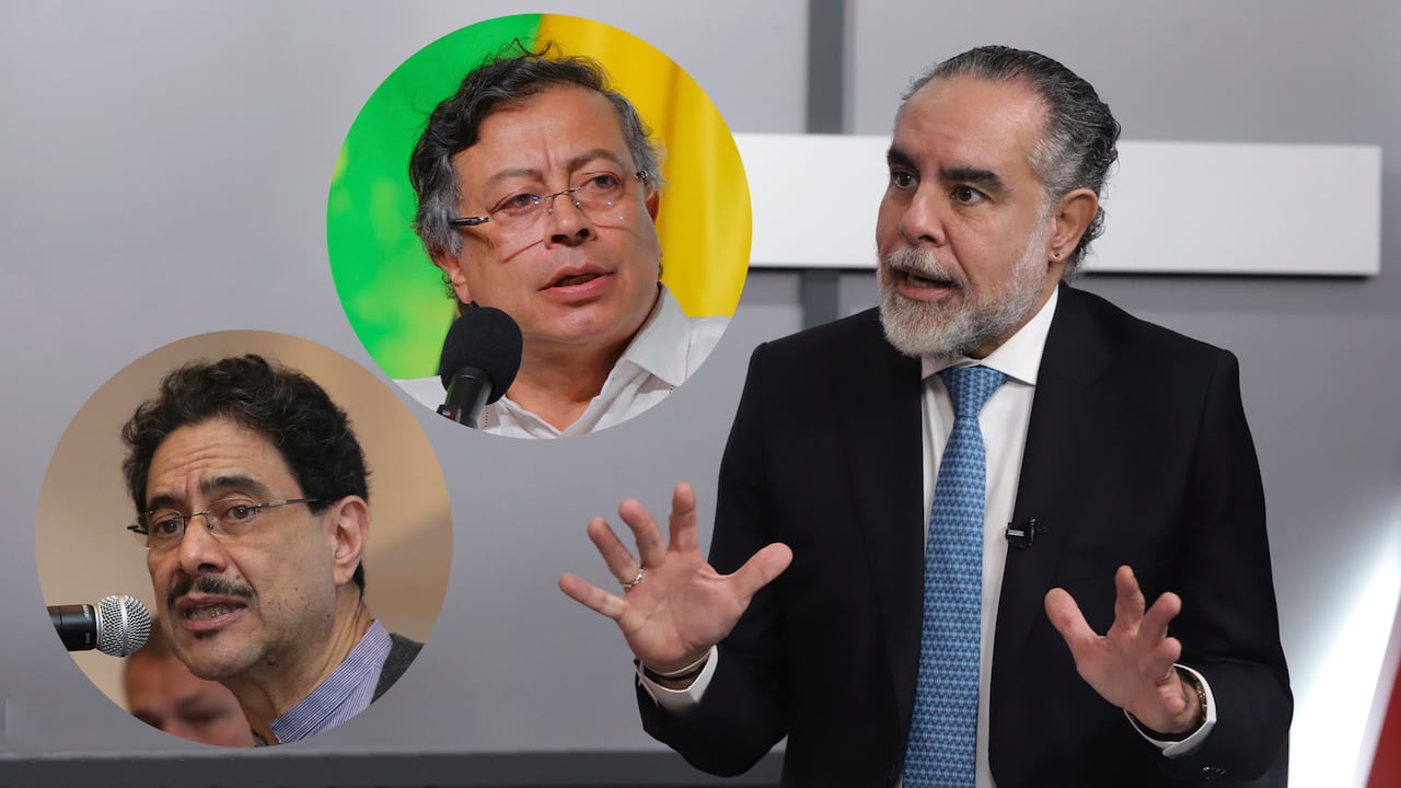 De izquierda a derecha: Iván Cepeda, senador y aspirante presidencial; Gustavo Petro, presidente de Colombia, y Armando Benedetti, ministro del Interior.