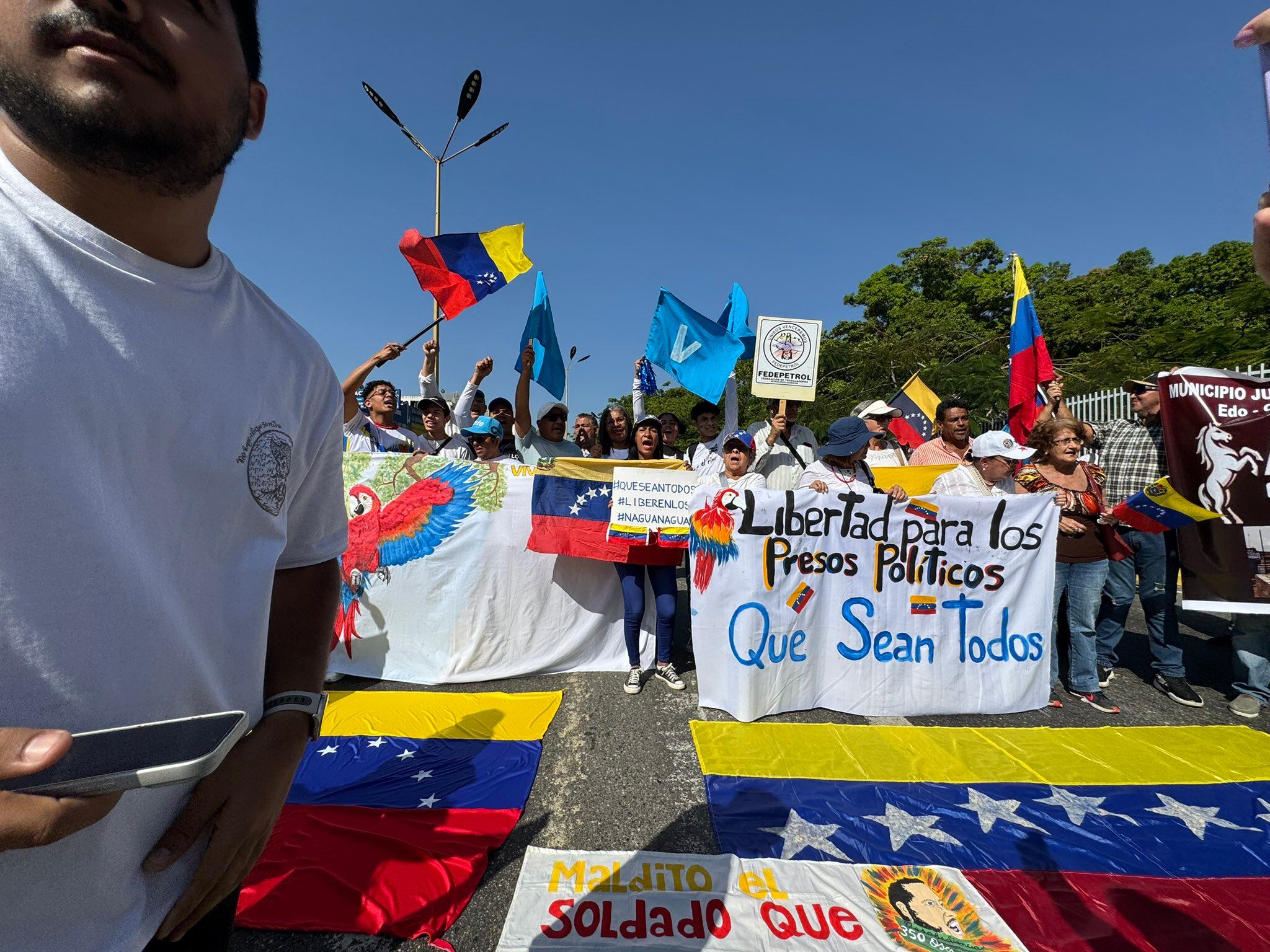 Jornada de protesta en Venezuela el jueves 12 de febrero.
