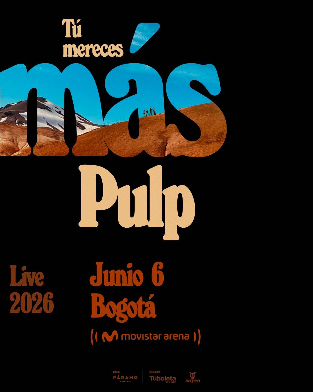 Casi un cuarto de siglo después de su último álbum y por primera vez en la historia del país, Pulp tocará en Colombia. Jarvis Cocker y su banda ofrecerán un conciertos exclusivo el 6 de junio en el Movistar Arena de Bogotá.