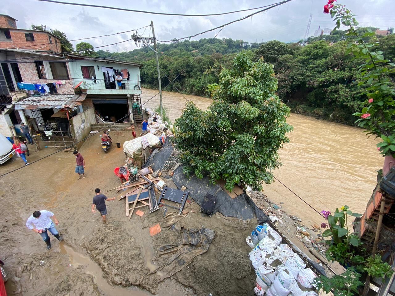 Emergencias por lluvias en Medellín.