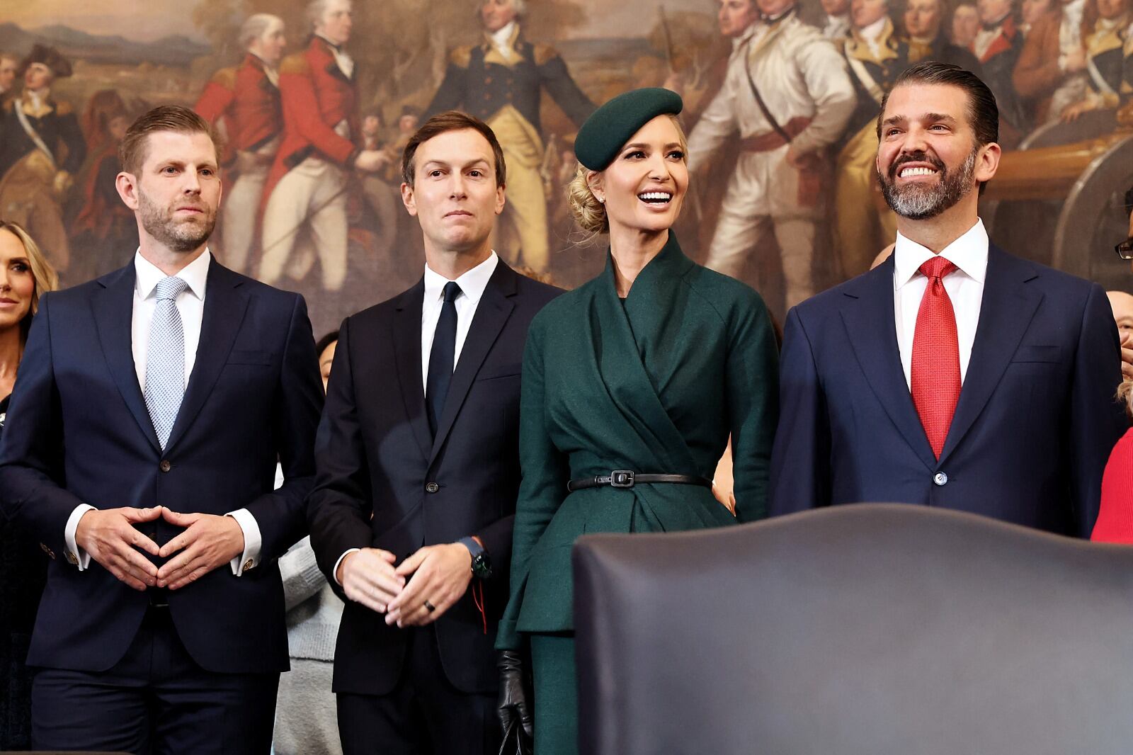Ivanka Trump en el evento de juramento de su padre como presidente de Estados Unidos.