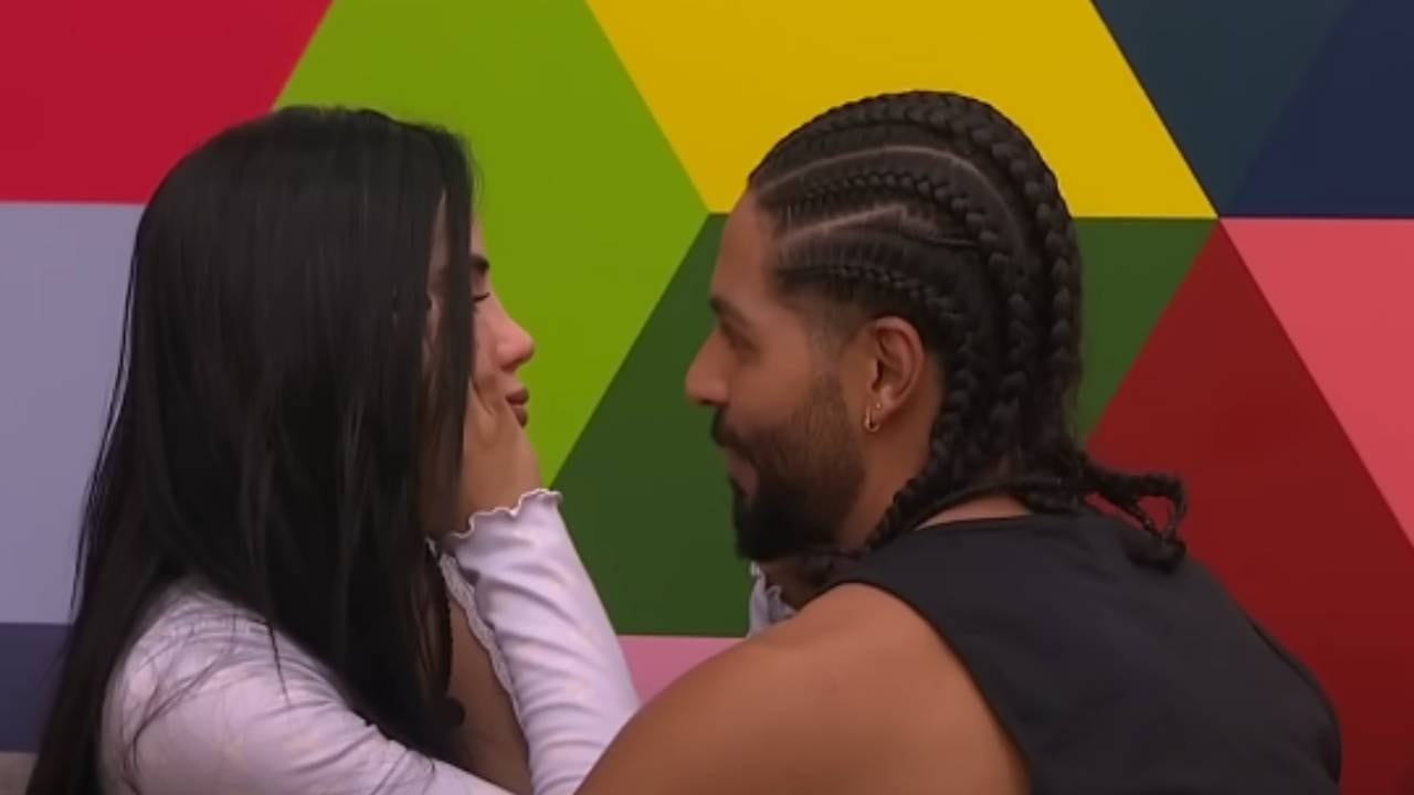 Marlon y Karina en La casa de los famosos