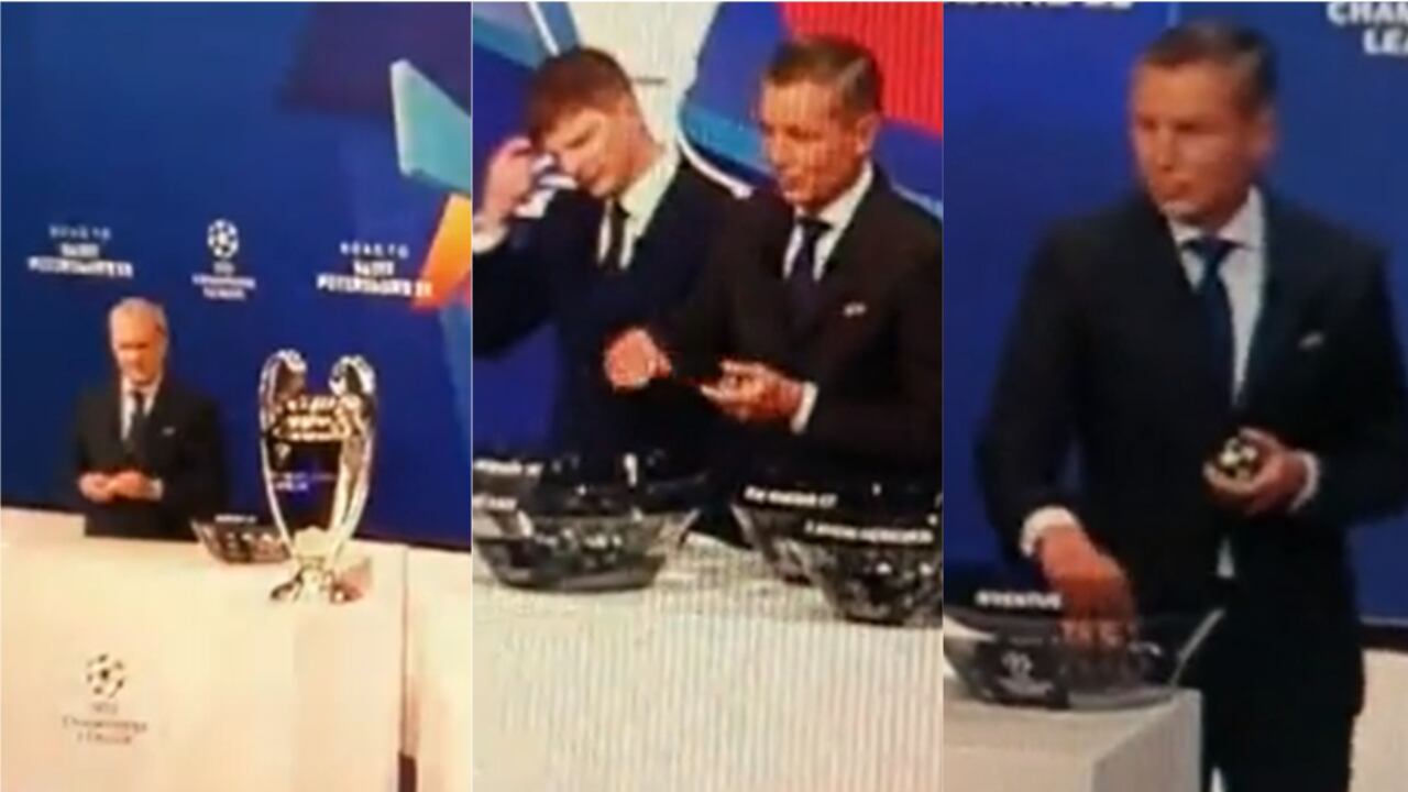 Sorteo Champions League. Foto: Captura de pantalla