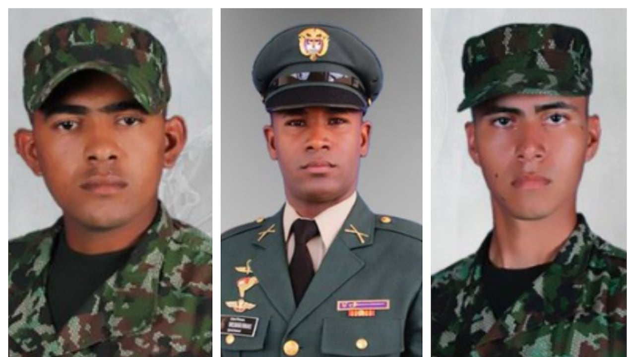 El Ejército lamentó el asesinato de del sargento segundo Wilmar Rivas Moreno, el soldado profesional Darío Estrada Pacheco y el soldado profesional Andrés Estrada Muñoz, en un ataque con un dron en el río Naya en Buenaventura,
