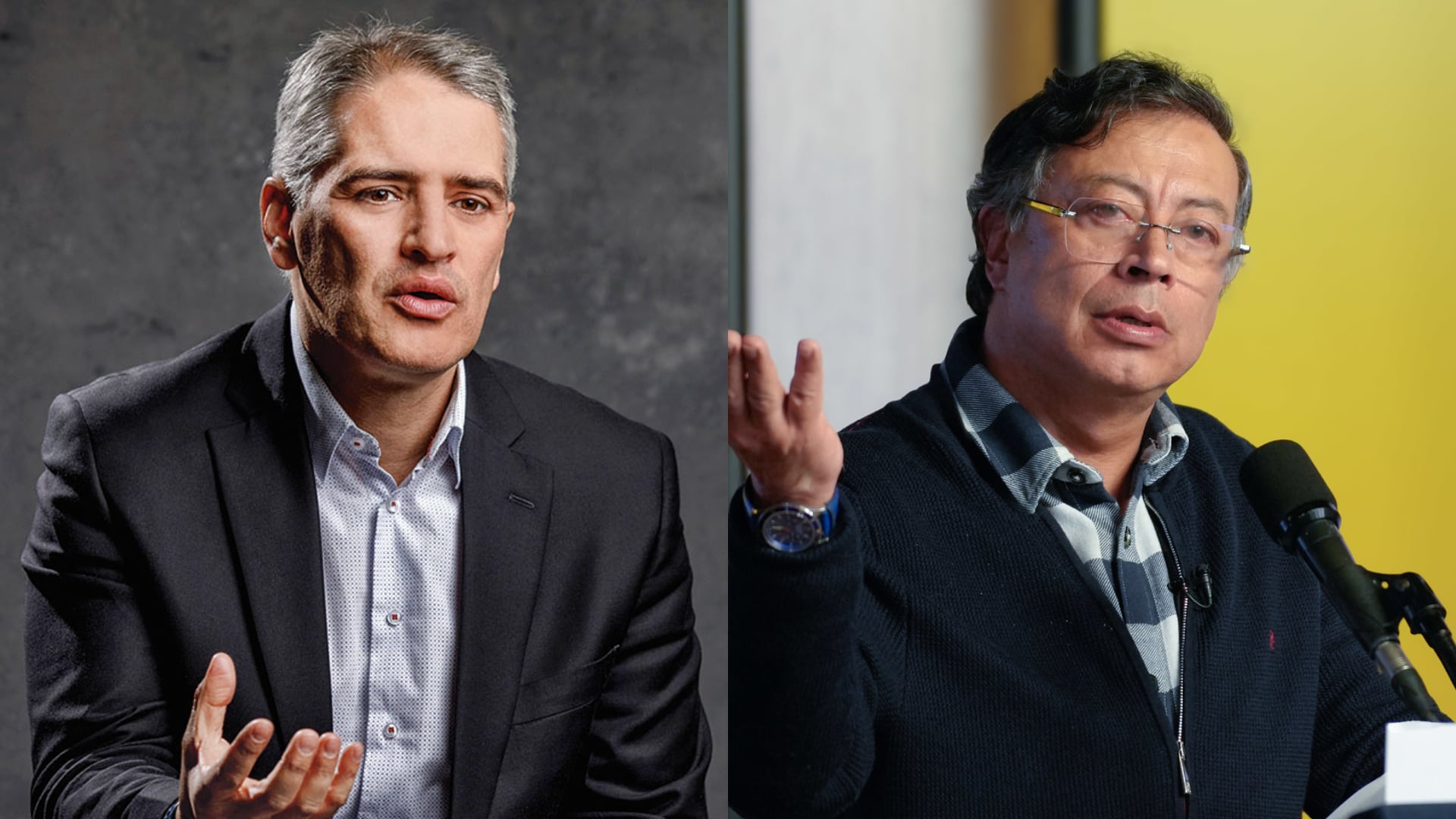 Andrés Julián Rendón y Gustavo Petro.