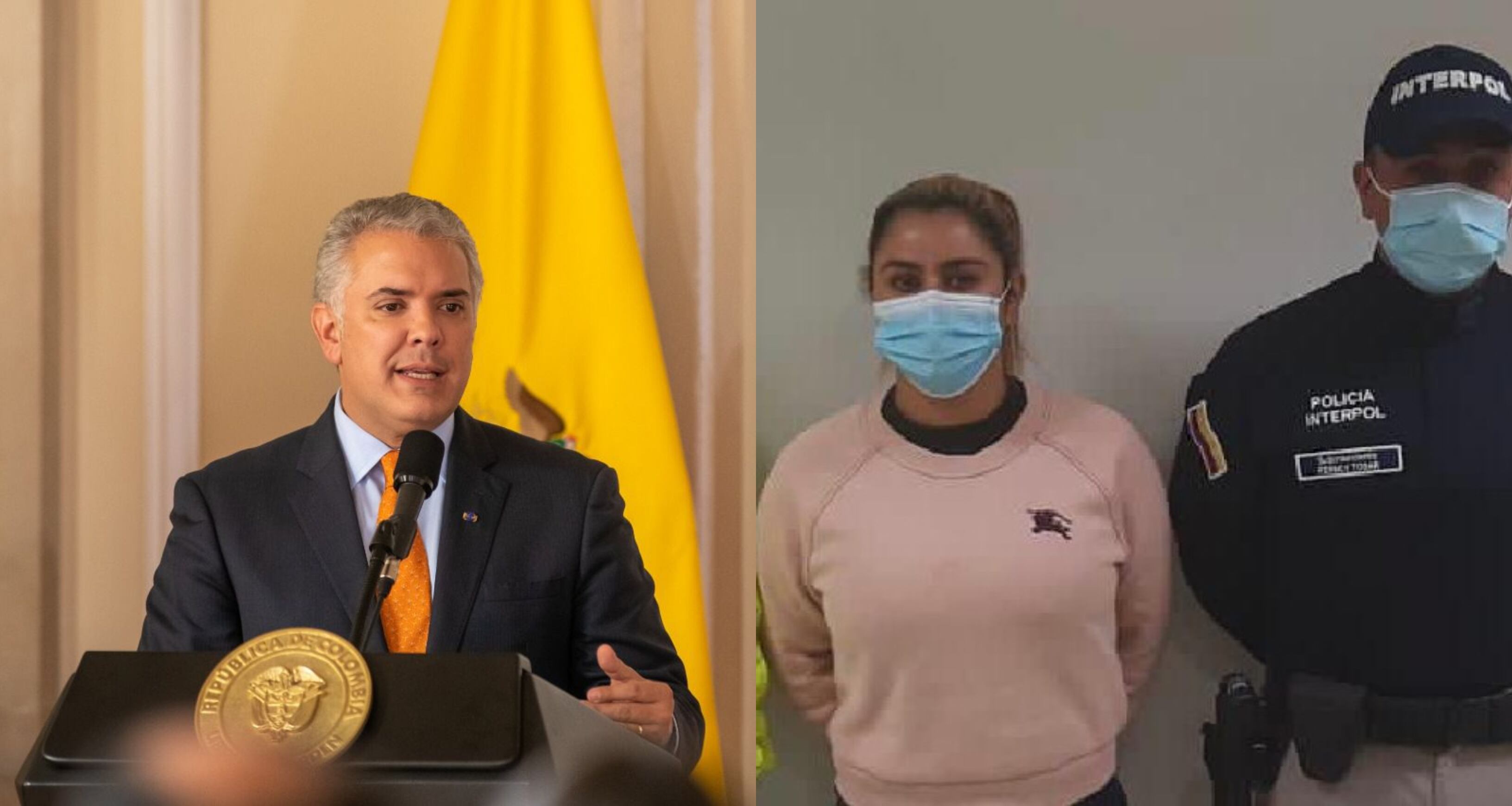 Iván Duque y la hermana de alias Otoniel