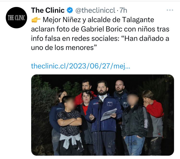 Mejor Niñez y alcalde de Talagante aclaran foto de Gabriel Boric con niños tras info falsa en redes sociales: “Han dañado a uno de los menores”