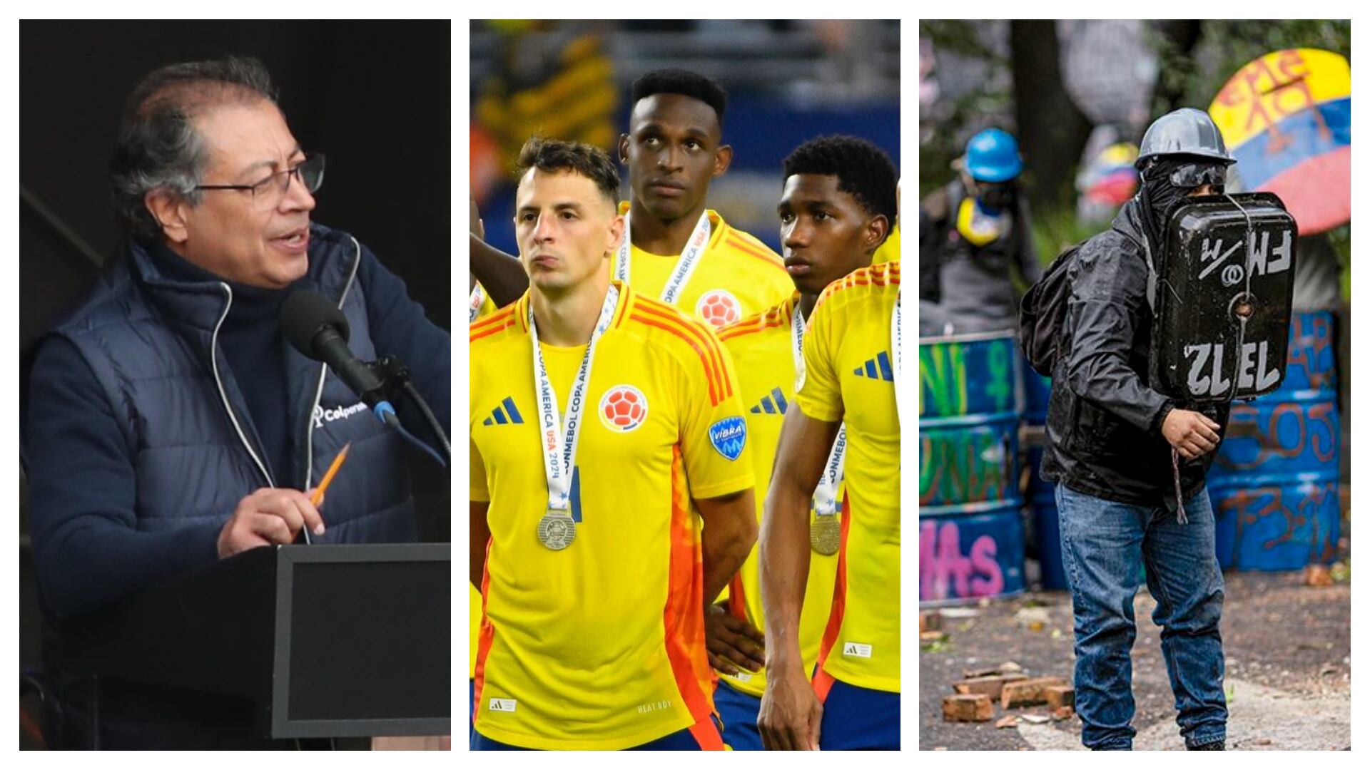 El presidente Gustavo Petro comparó a la Selección Colombia con la primera línea.