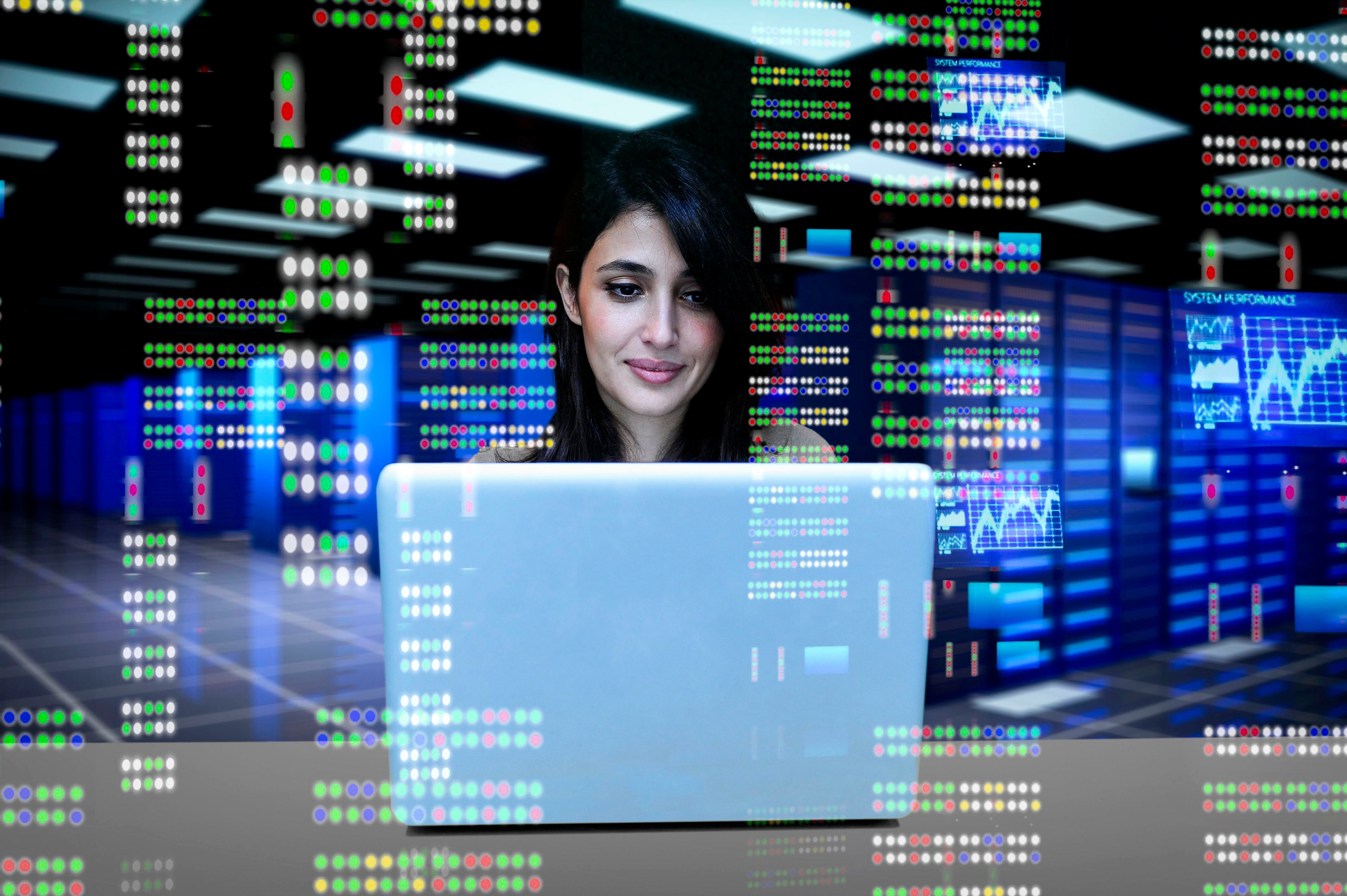 Ingeniera de TI en el centro de datos, datos, estadísticas, cifras