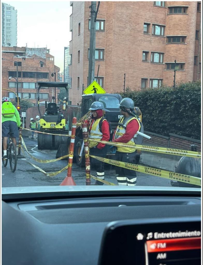 Trancón en vía La Calera