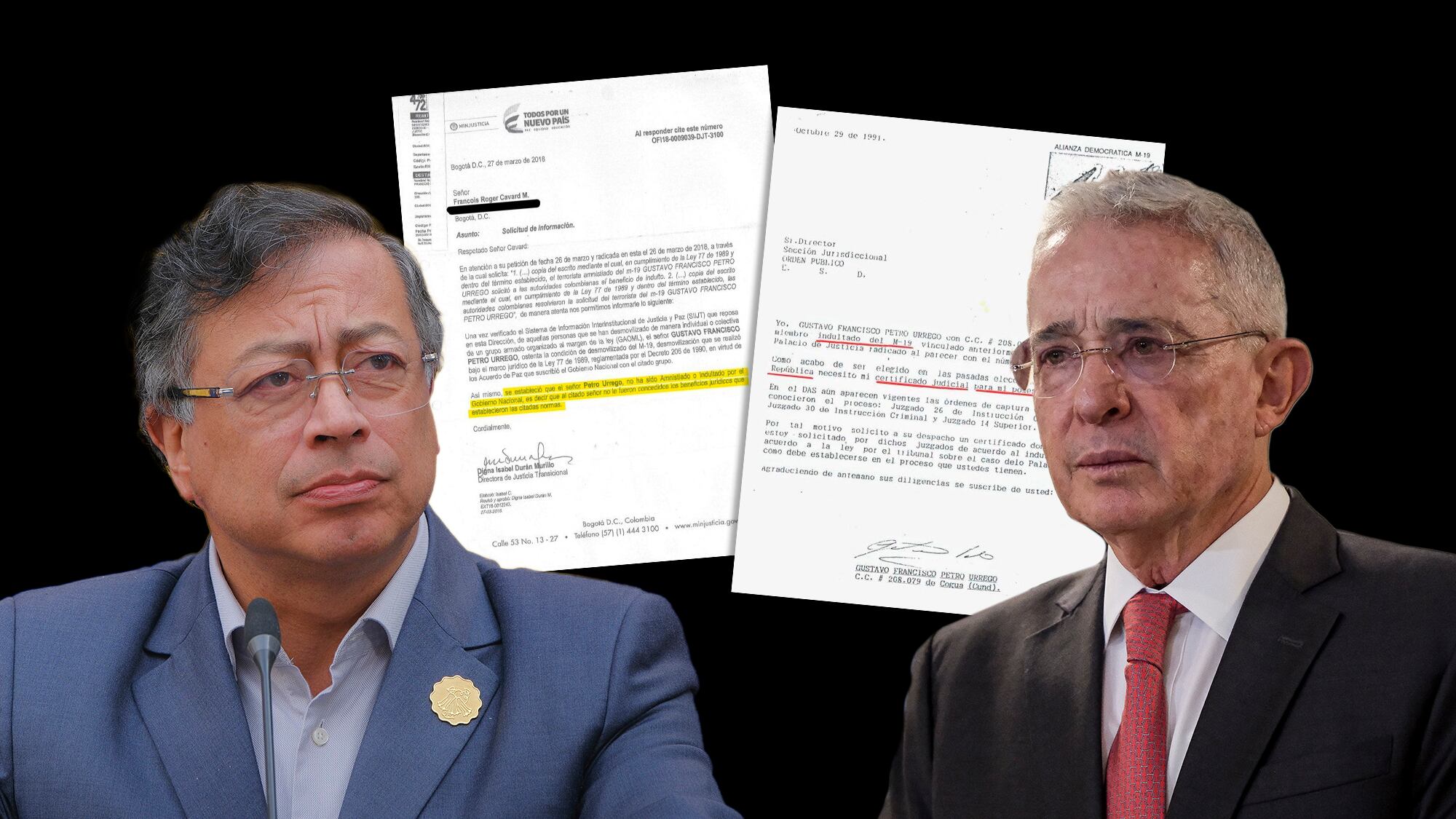 Gustavo Petro Álvaro Urbe documentos