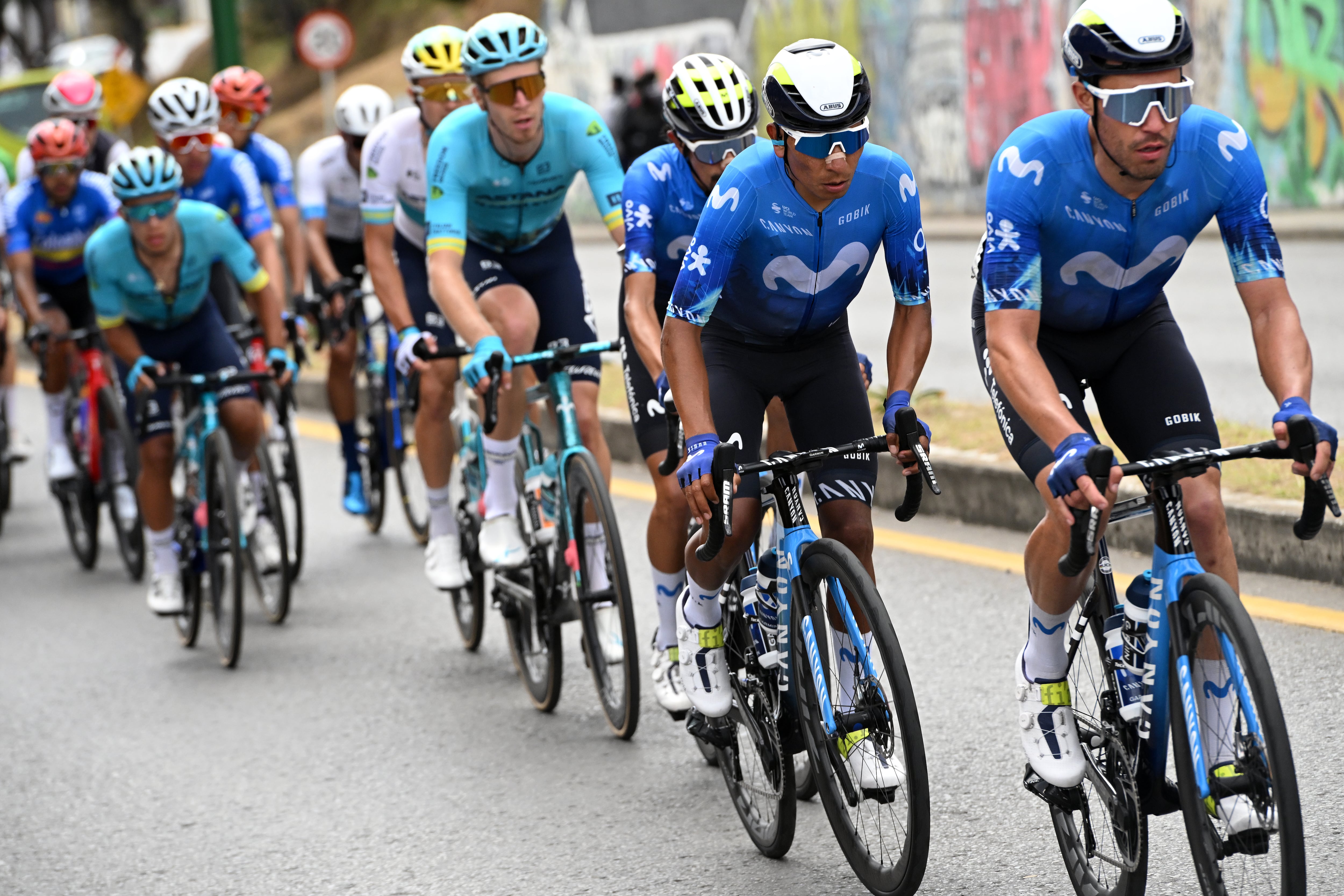 Nairo Quintana de Colombia y Movistar Team compite durante el 4to Tour Colombia 2024, Etapa 2 una etapa de 168.6km de Paipa a Santa Rosa de Viterbo 2751m el 07 de febrero de 2024 en Santa Rosa de Viterbo, Colombia.