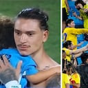 Darwin Núñez en su pelea contra hinchas de Colombia en Copa América 2024.