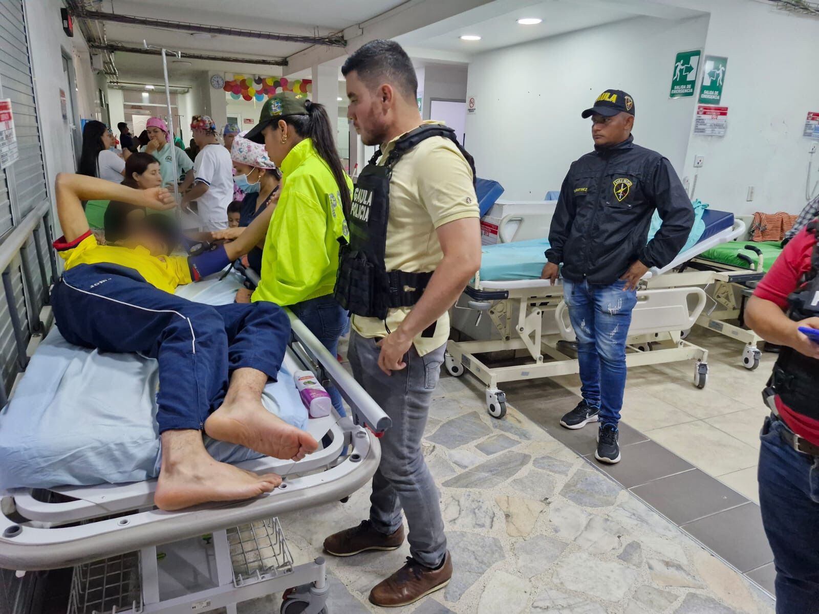 Duván Andrés Becerra Ceballos, fue remitido a un hospital.