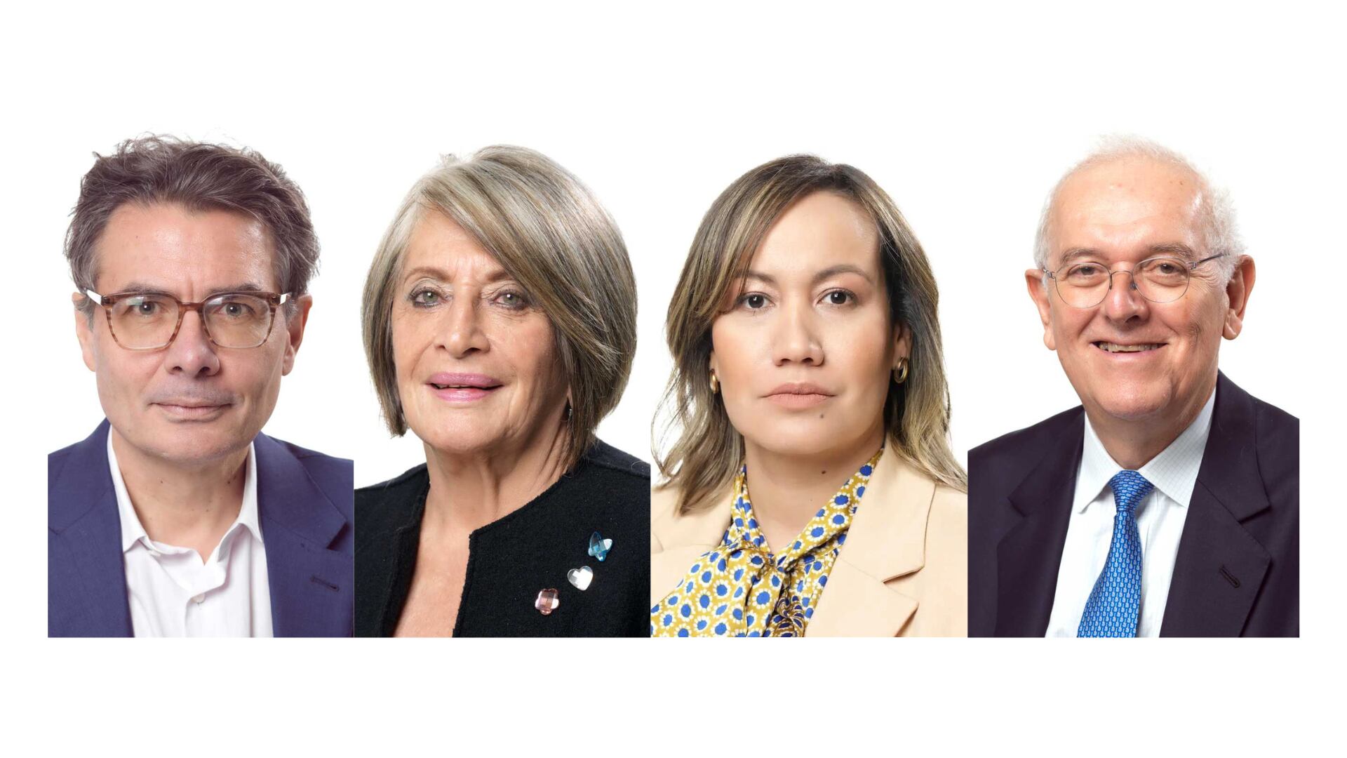 Ministro de Educación, Alejandro Gaviria, ministra de Agricultura, Cecilia López, ministra de Salud, Carolina Corcho y ministro de Hacienda, José Antonio Ocampo.