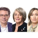 Ministro de Educación, Alejandro Gaviria, ministra de Agricultura, Cecilia López, ministra de Salud, Carolina Corcho y ministro de Hacienda, José Antonio Ocampo.