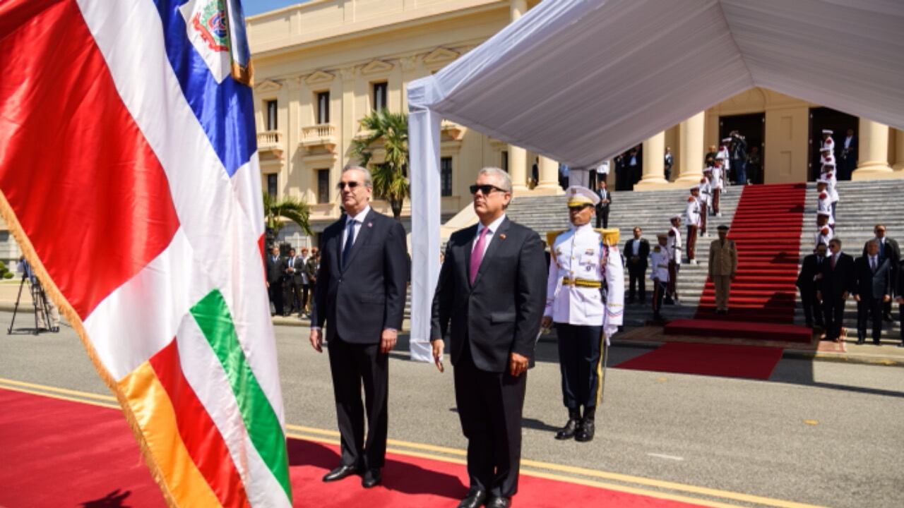 El presidente Iván Duque sostuvo una reunión con su homólogo de República Dominicana Luis Abinader.