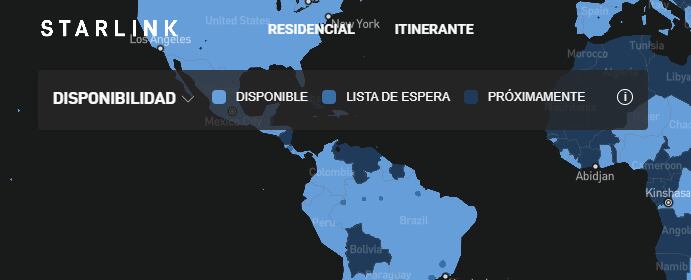 Tres países sudamericanos siguen excluidos del servicio de SpaceX.