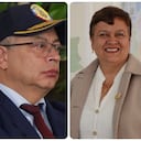 Gustavo Petro, Luz María Múnera y Sandra Ortiz.