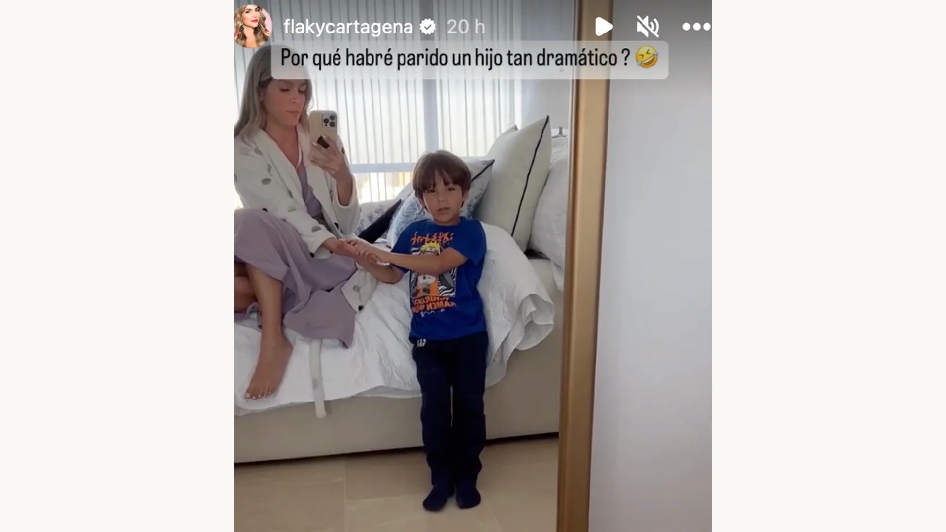 Historia en Instagram de Mabel Cartagena