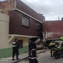 Camión colisionó contra un casa en el sur de Bogotá