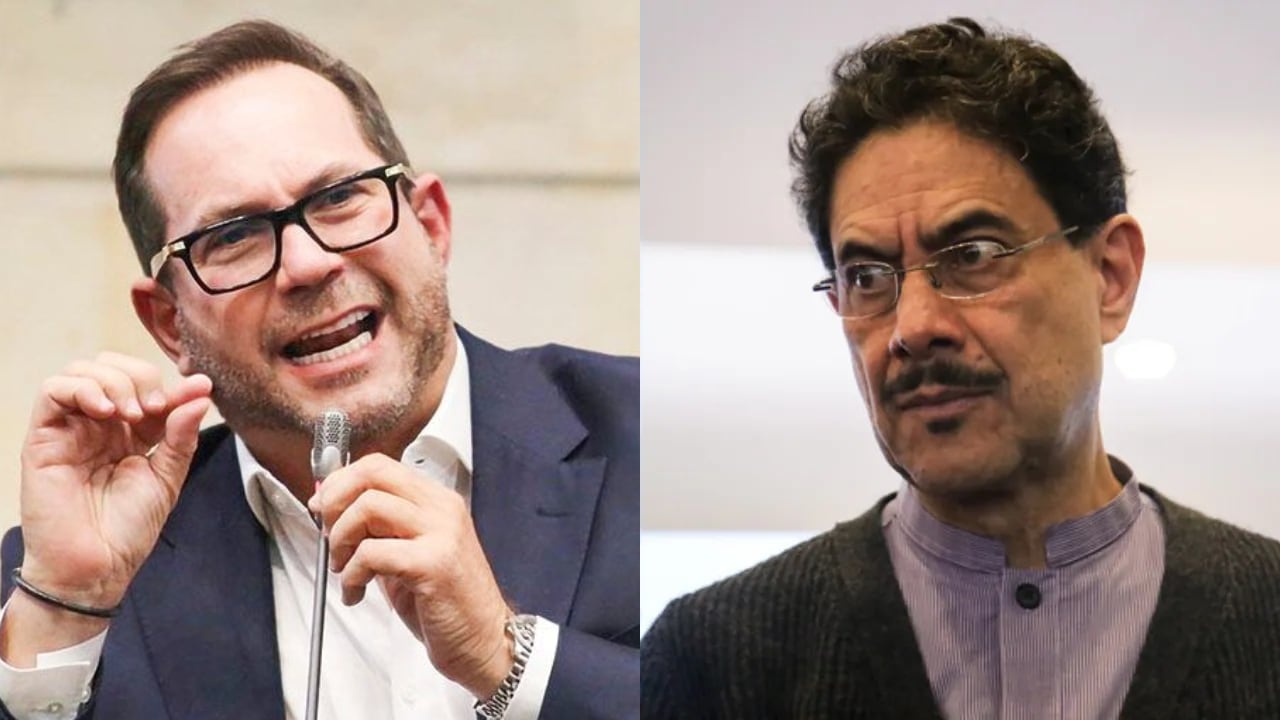 Lidio García, presidente del Senado, e Iván Cepeda, candidato presidencial.