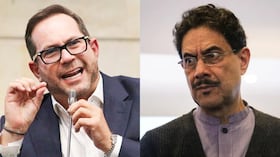 Lidio García, presidente del Senado, e Iván Cepeda, candidato presidencial.