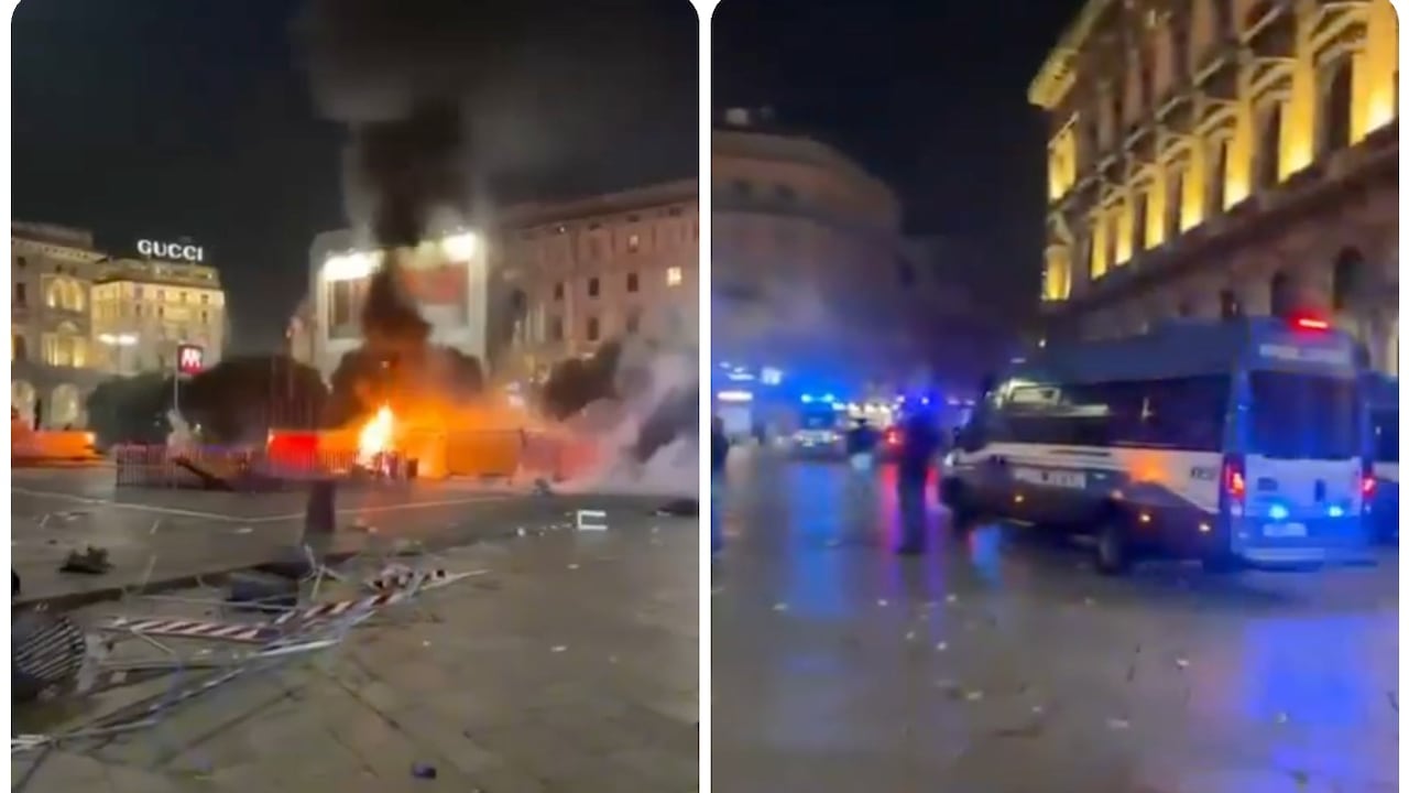 Manifestaciones en Milán, Italia.