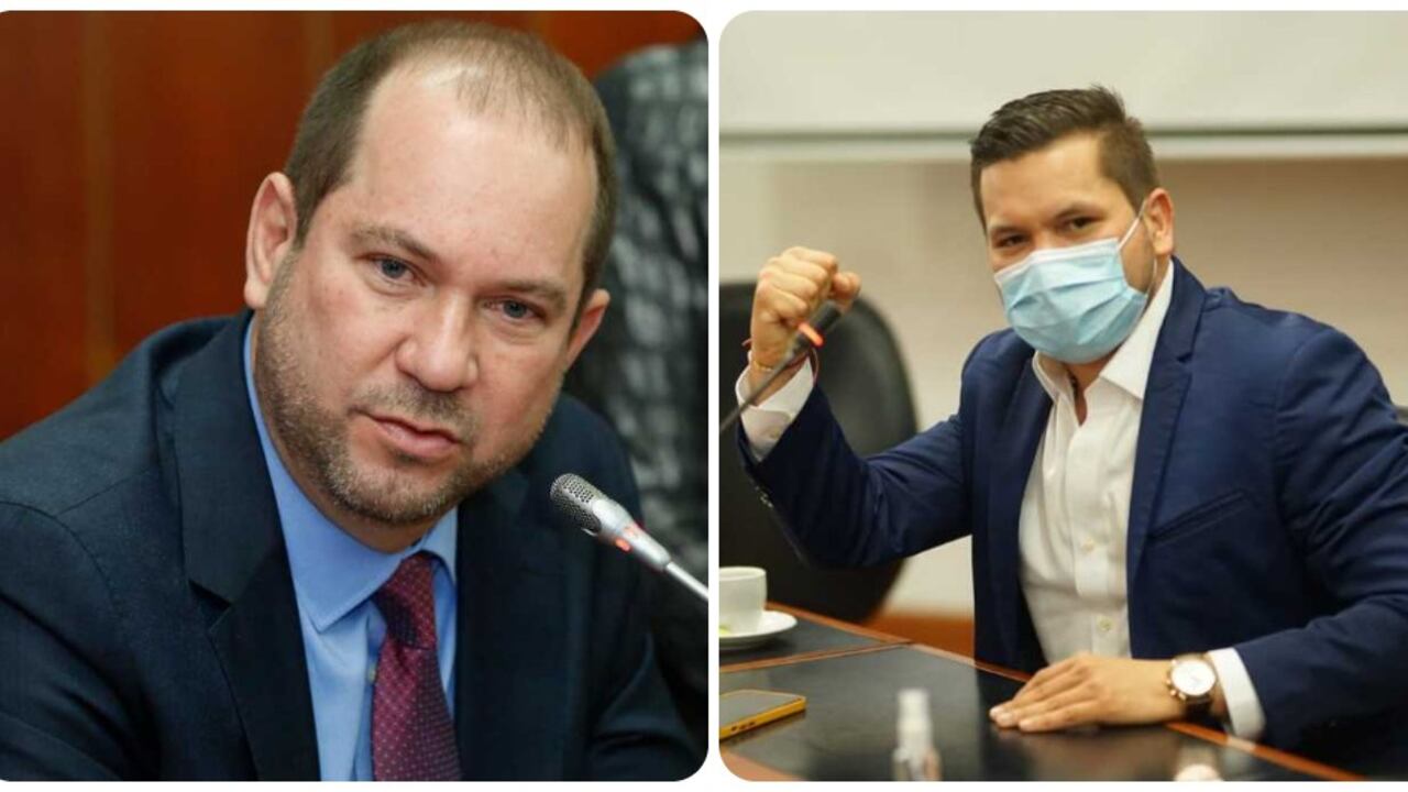 El senador Lidió García y el representante Andrés Calle, congresistas del Partido Liberal.