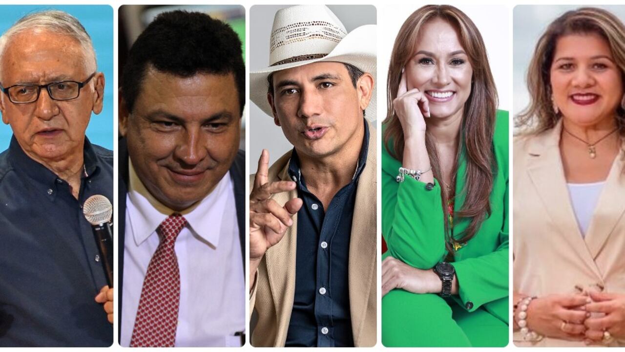 Guillermo Alfonso Jaramillo, Miguel Ángel Pinto, Alirio Barrera, Berenice Bedoya y Lorena Ríos.