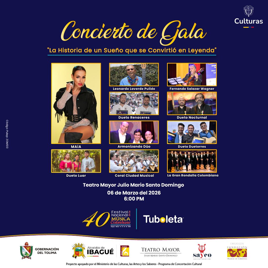 Concierto de gala del 40 Festival Nacional de la Música Colombiana.
