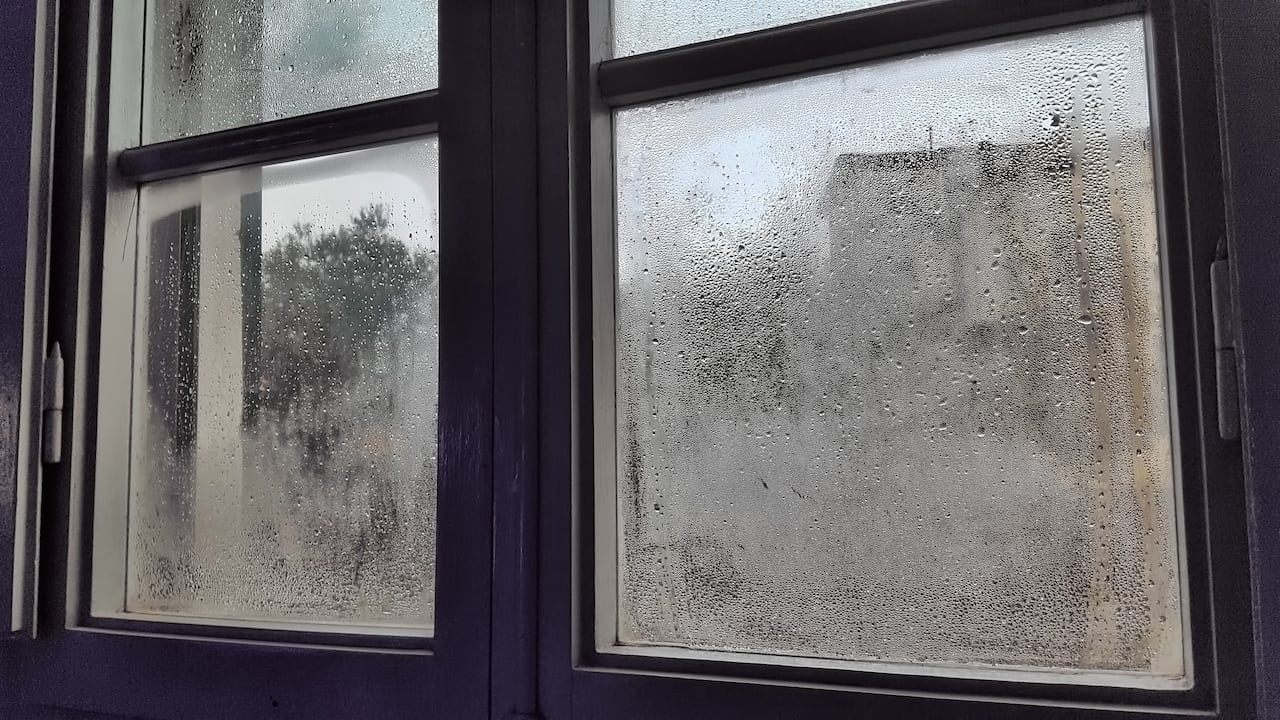 ventana con humedad