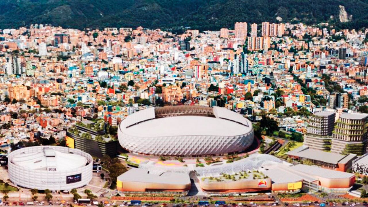 Panorámica de cómo se vería el estadio El Campín.