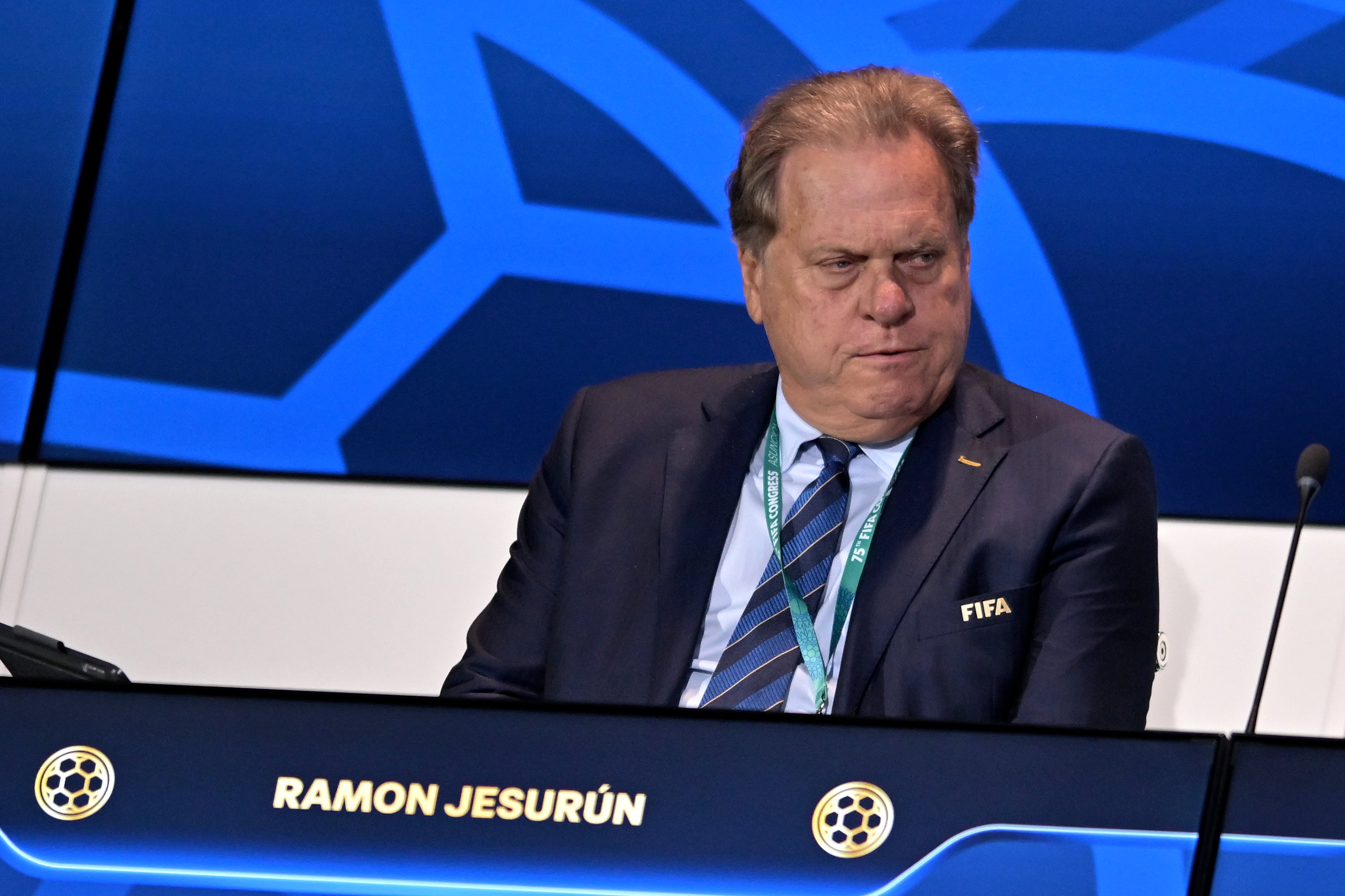 LUQUE, PARAGUAY - MAY 15: FIFA Council Member Ramón Jesurún looks on during the 75th FIFA Congress at Centro de Convenciones de CONMEBOL on May 15, 2025 in Luque, Paraguay. (Photo by Marcelo Endelli - FIFA/FIFA via Getty Images)